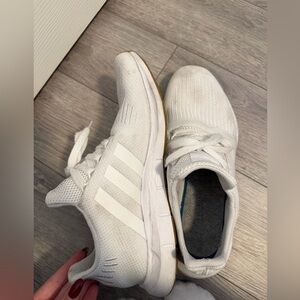 Adidas White Fly Knit Sneakers